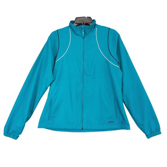 Reebok Women's L Teal Blue Track Jacket, Sportswear Athletic Retro Gorpcore - Picture 1 of 6